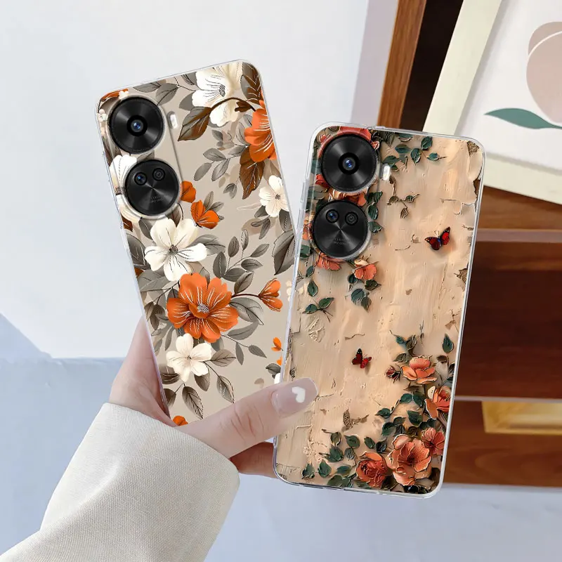 Luxury Floral Clear Silicone Protective Phone Case