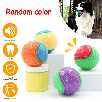 Squeaky Silicone Dog Chew Ball 1