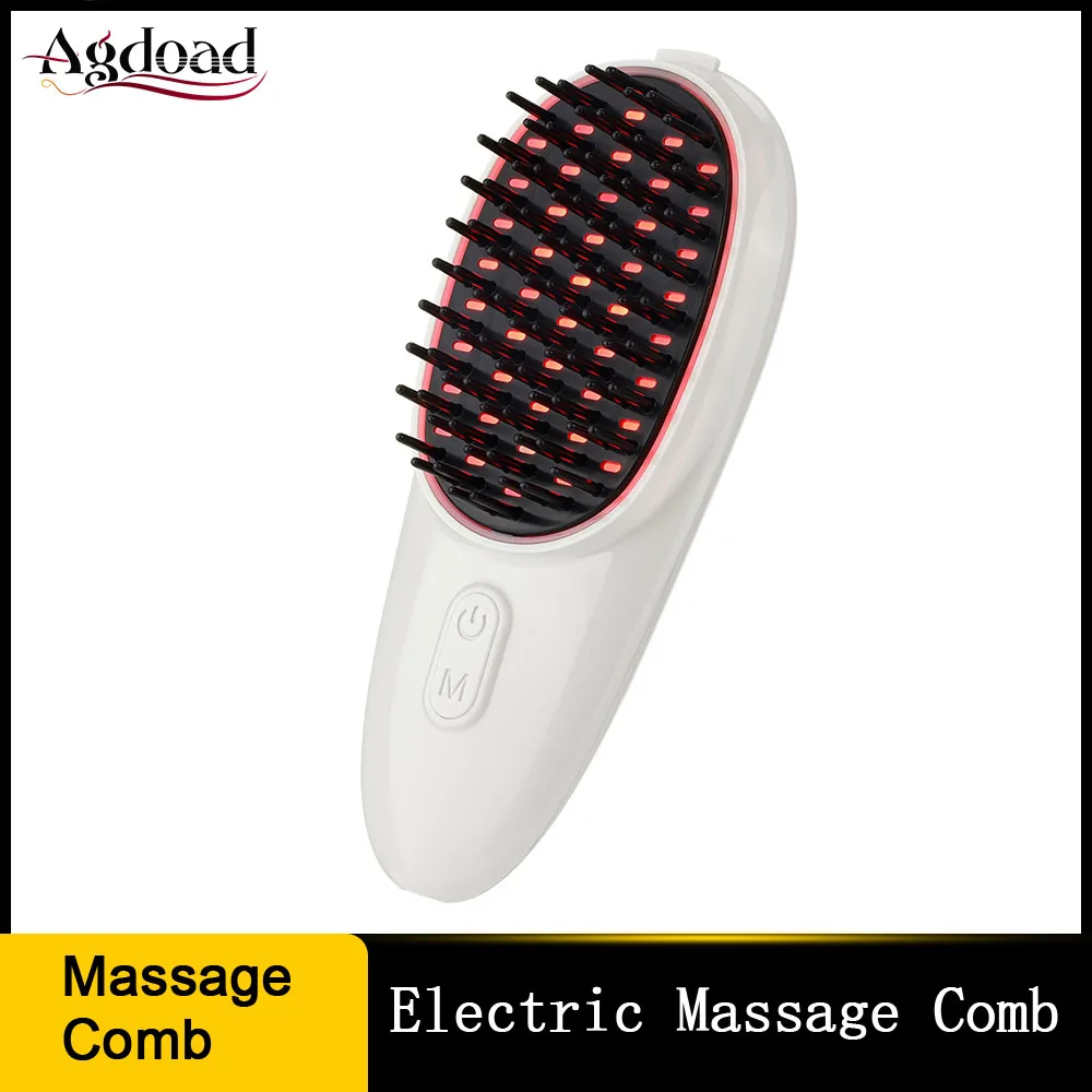

Red and Blue Light Electric Massage Comb Head Massager Photon Physiotherapy Hair Care Comb Vibrating Hair Growth Anti Hair Loss