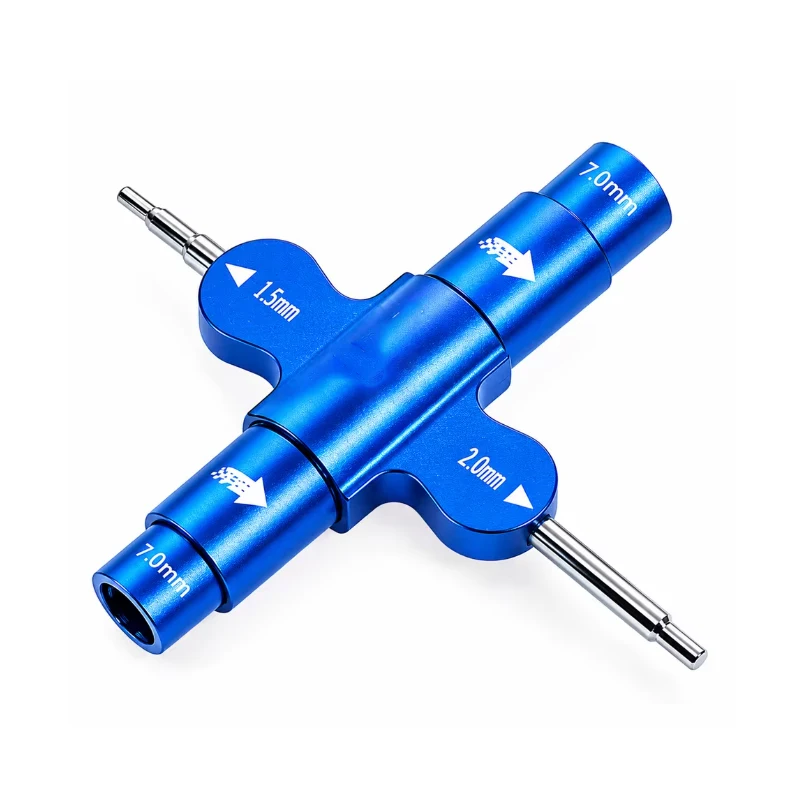 Clé hexagonale RC 7mm + 1.5/2mm tournevis - Outils réparation voiture RC