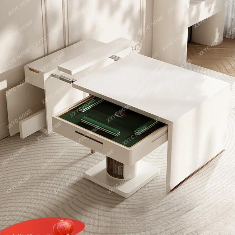 

Mahjong Table Retractable Folding Stone Plate Dining Table Restaurant Home Small Apartment Fully Automatic Multifunctional