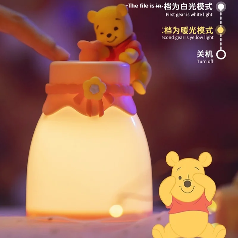 

Disney Lotso Winnie The Pooh Cute Baby Bottle Aromatherapy Light Girls Sleep With Healing Warm Light Bedroom Bedside Nightlight