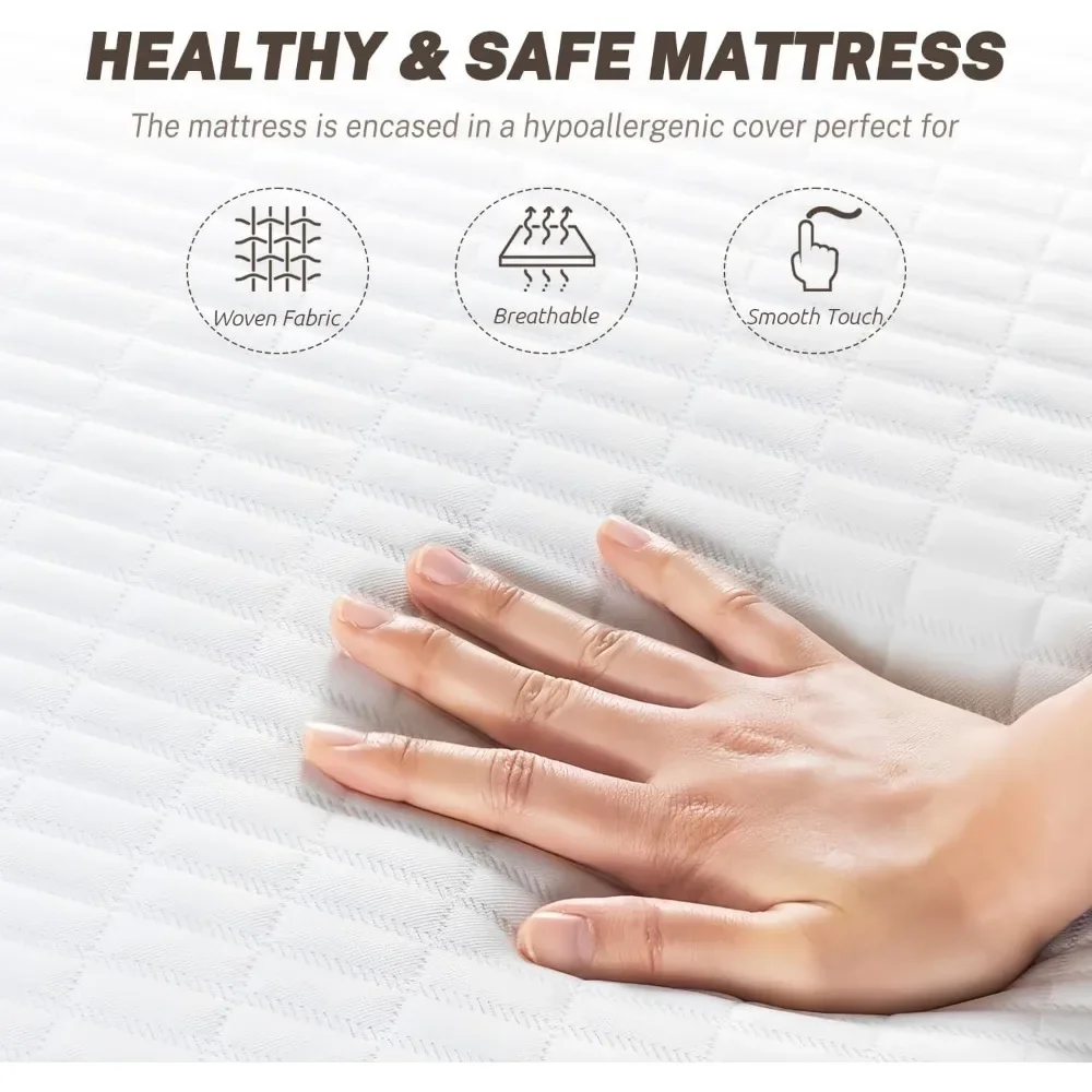 Full Size Mattress for Pressure Relief & Cooler Sleep, CertiPUR-US Certified, 10 Inch Medium-Firm Gel Memory Foam Mattress 5