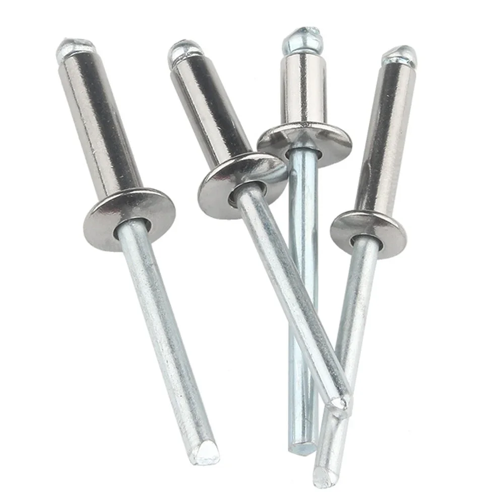 10-50Pcs pop rivets aluminium M2.4 M3.2 M4 M4.8 M5 M6 dome head blind rivets steel shank mandrel exhaust pull nail rivets and fasteners rivets and screws