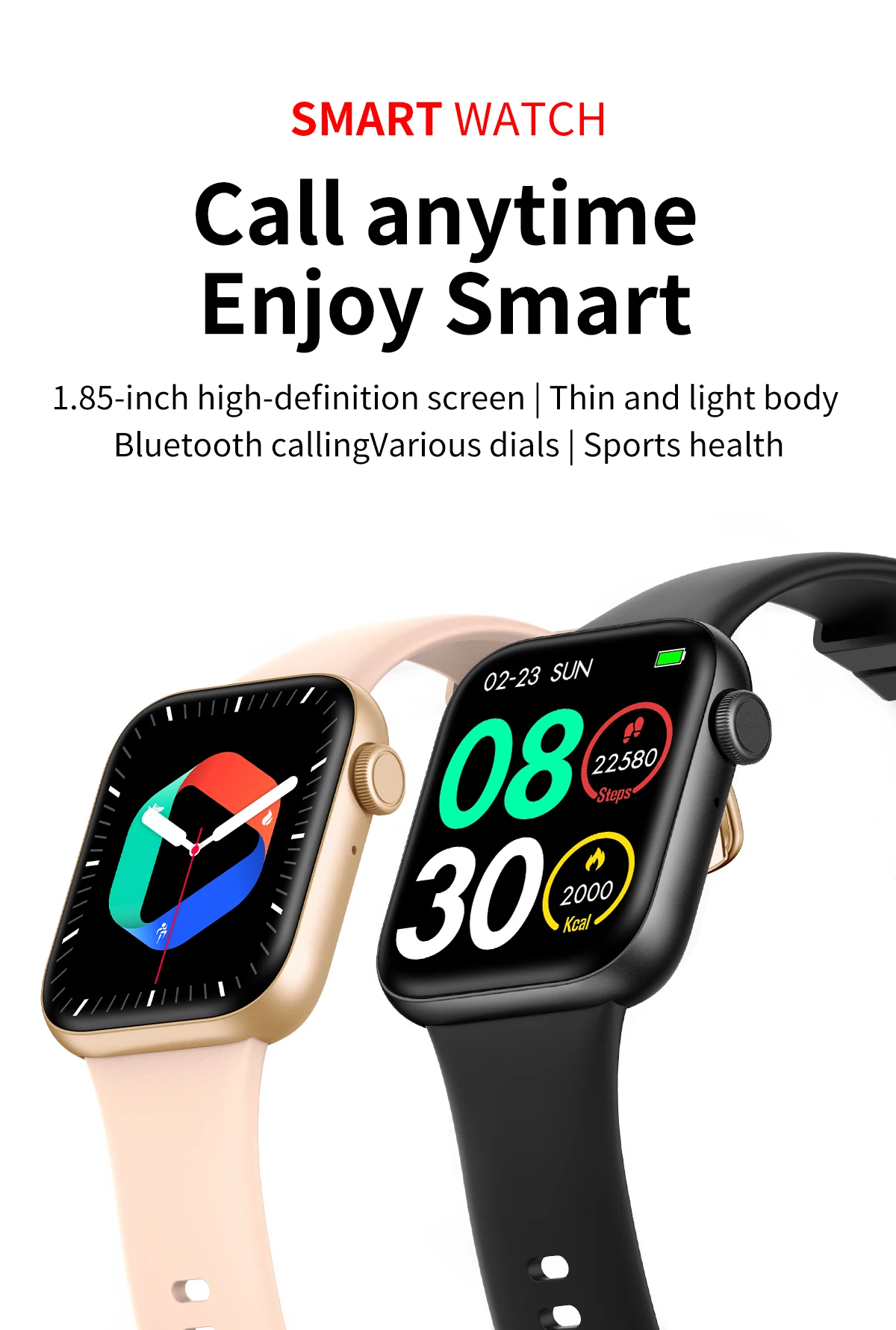 Gadgend 2023 new smartwatch bluetooth answer dial call watch 120+ sport modes waterproof smart watch men women for ios android