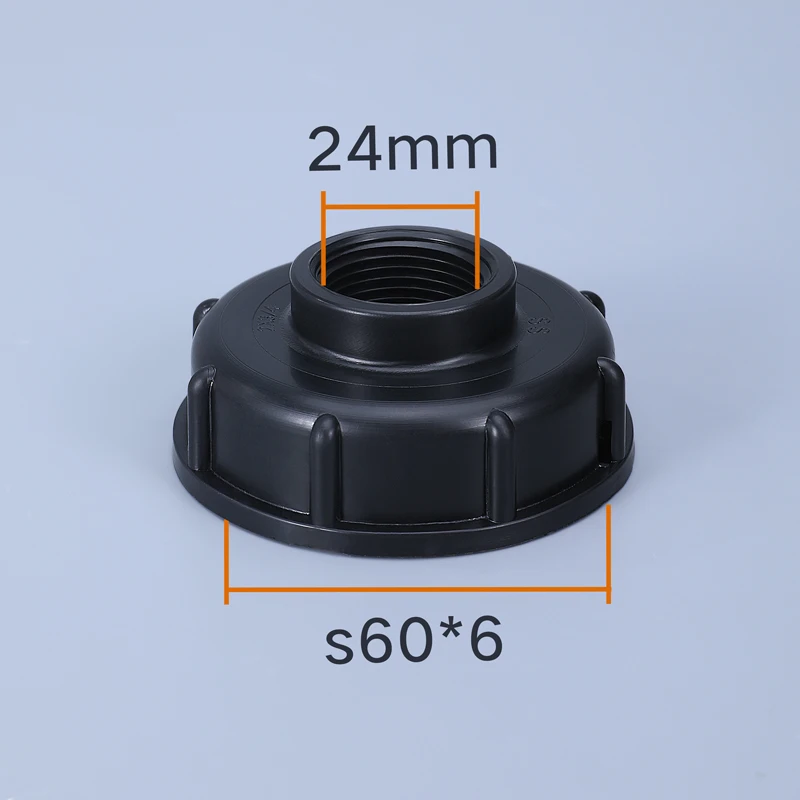 S60*6 Coarse Thread to 1/2'' 3/4'' 1'' IBC Tank Adapter Garden Hose Splitte Fittings for 1000L Water Tank Garden Hose 