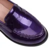 Spring Autumn New Women Low Heels Loafers Slip On Patent Leather Casual Daily Work Shoes Purple Black Yellow Plus Size 41 42 43 6