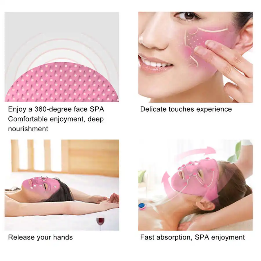 3D Silicone Facial Mask Electric EMS V Shaped Face Massager Magnet Massage Face Lifting Slimming Face SPA Beauty Skin Care Tool 5