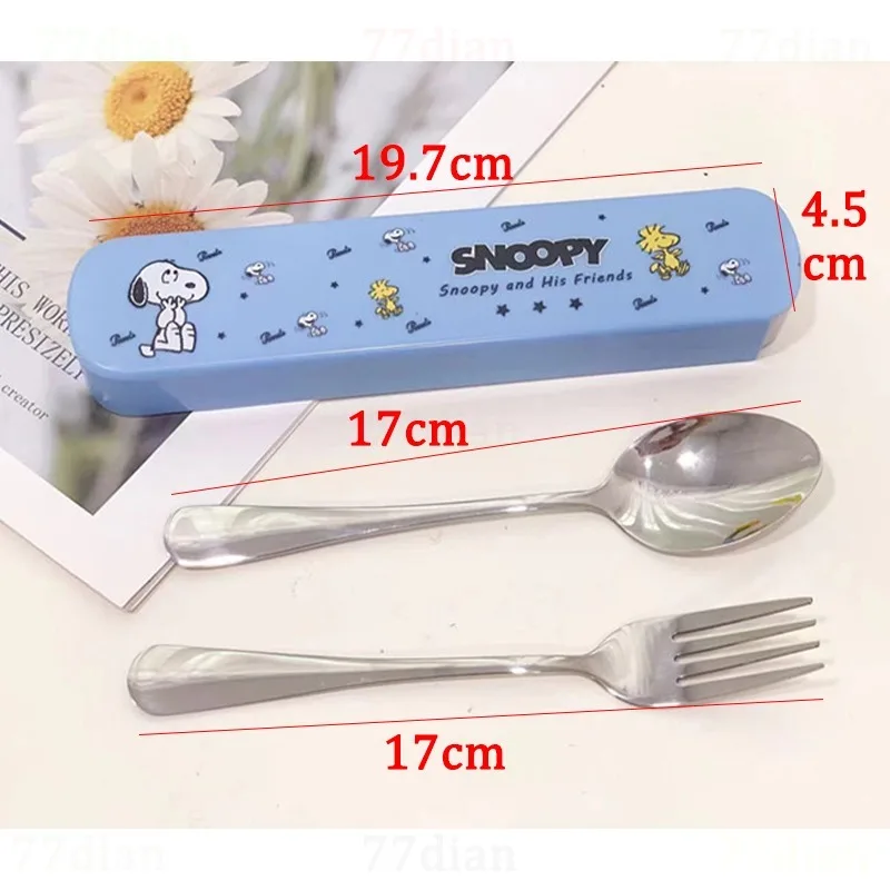 Snoopy Portable Bento Cutlery Set Spoon Chopsticks with Case for C