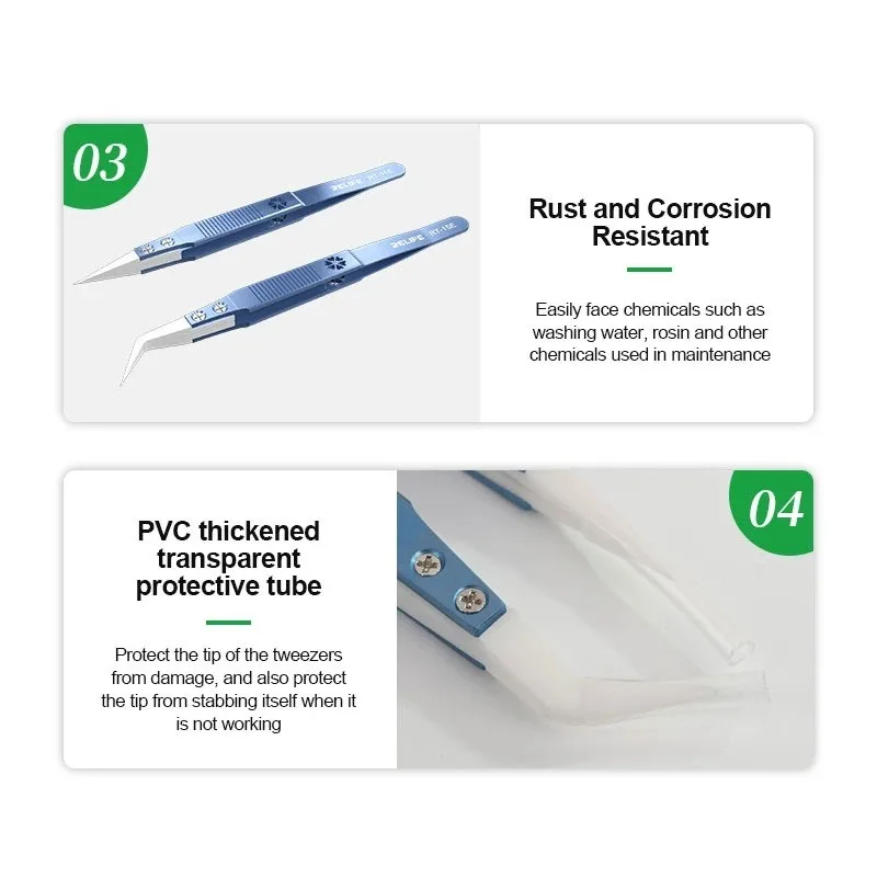 Precision Titanium Alloy Anti-Static Ceramic Tweezers with High-Temperature Resistance