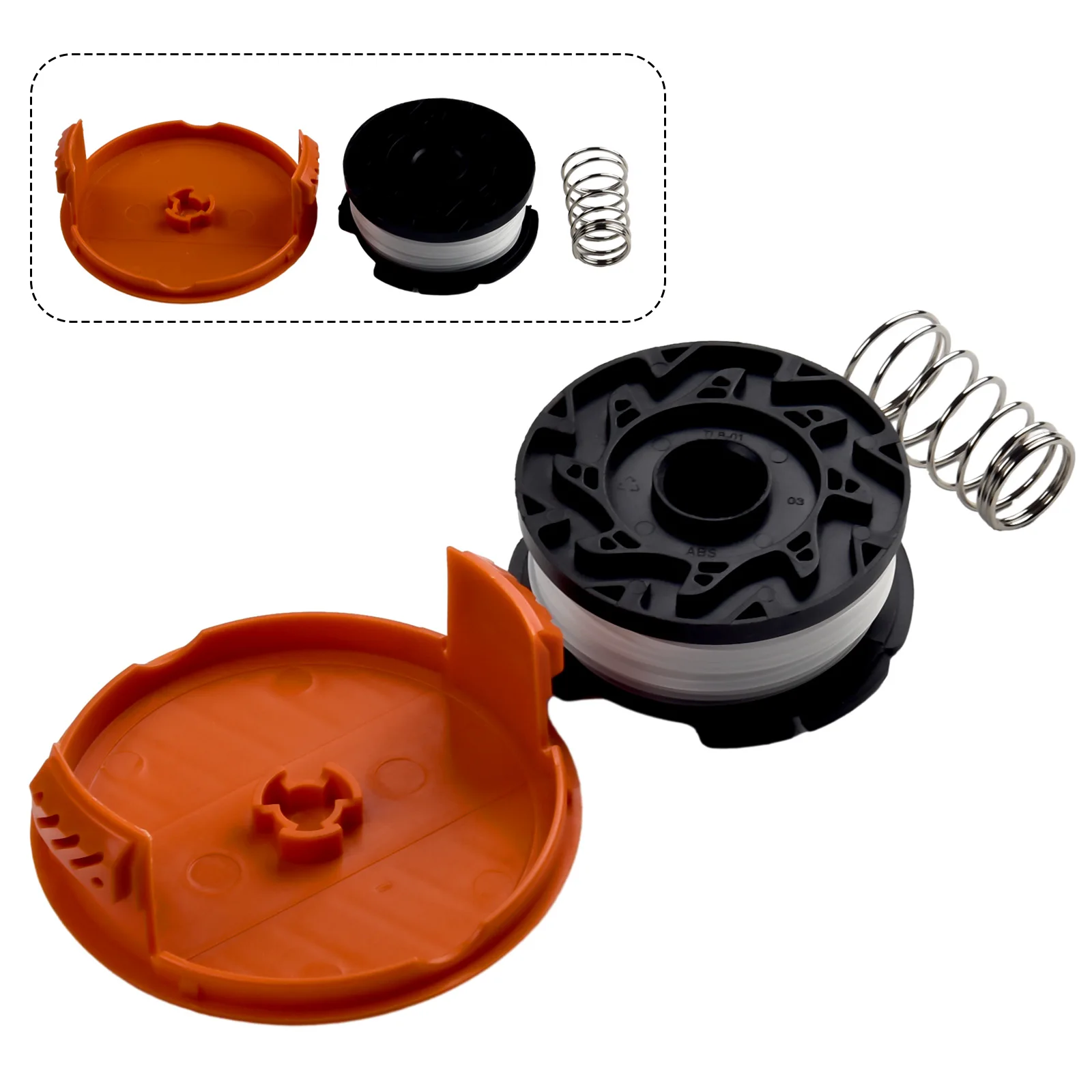 Trimmer Spool &Cap Cover & Spring For Black Decker For Cordless Grass Trimmer Blade Cutter Lawn Mower Accessories Parts