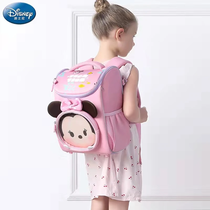2022 Disney Mickey Kindergarten Bags For Boy Girls Primary Student Shoulder Orthopedic Backpack Large Capacity Kids Gift Mochila
