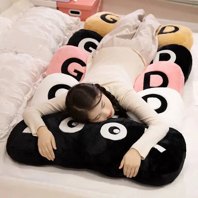 60/82cm 긴 베개 박제 좋은 모습 편지 다채로운 플러시 볼스터 등받이 쿠션 소파 의자 장식 선물