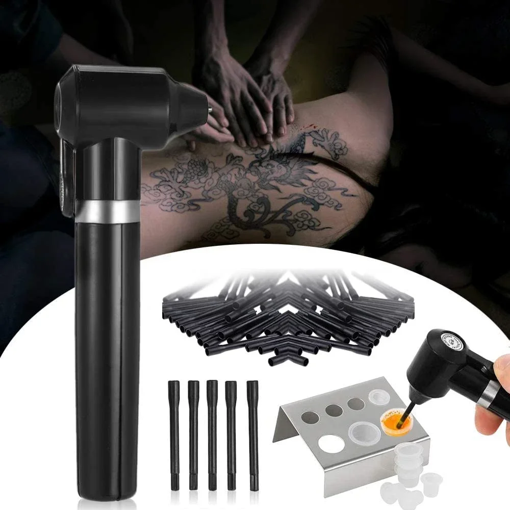 Tattoo Ink Mixer Machine Kit Complete Pigment Mixer Tool 100PCS Mixing Sticks 100 PCS Tattoo Cup with Holder Stand Tattoo Supply - 5