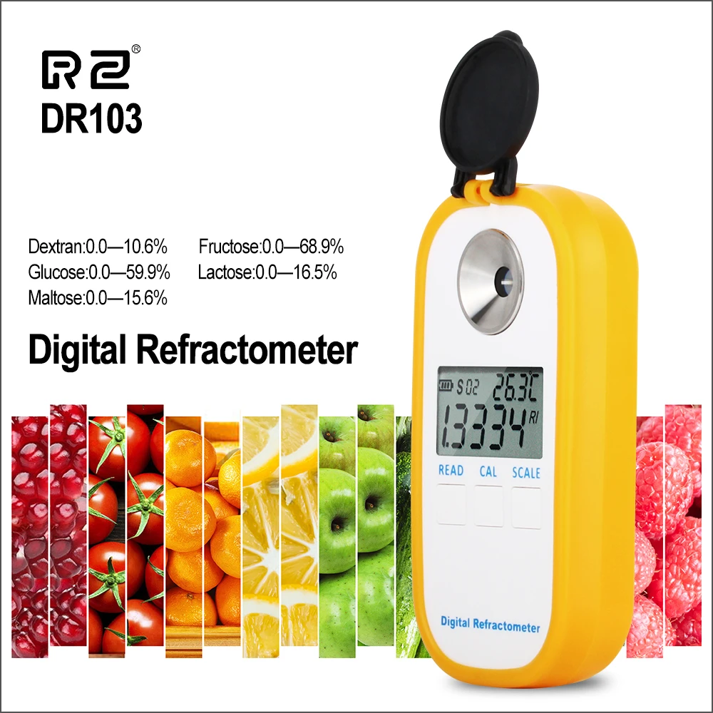 RZ Digital Refractometer LCD Display Brxi Fruit Juice Sugar Meter