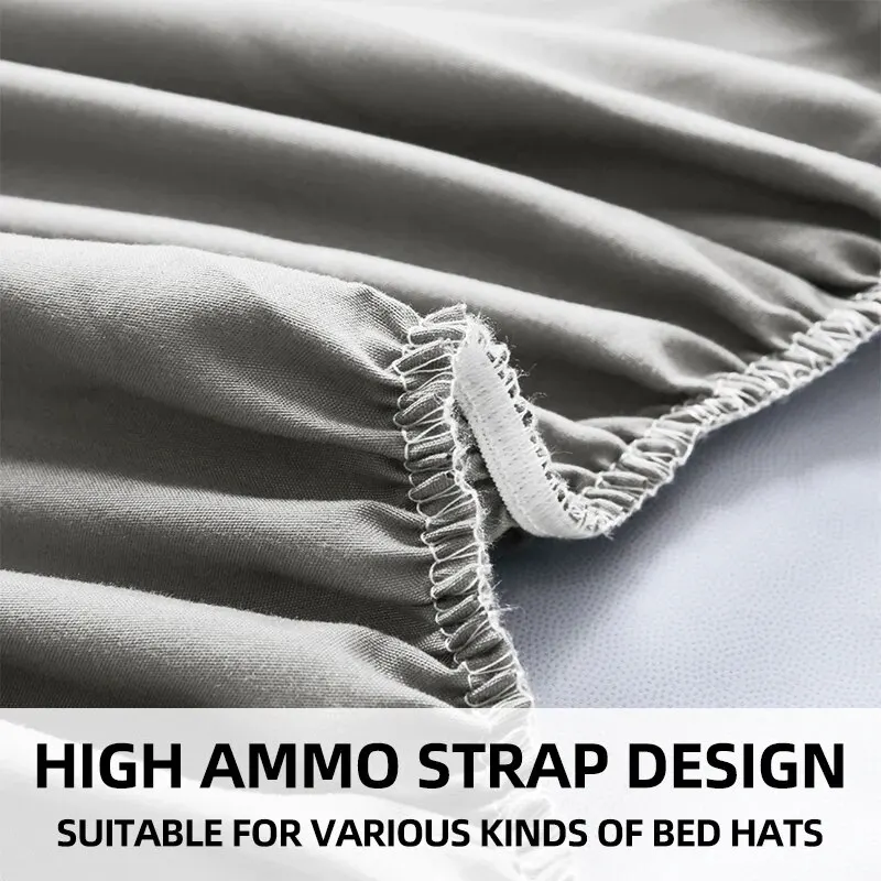 Safe Waterproof Mattress Protector, Soft Comfortable Breathable Solid Color Bedding Mattress Cover Fitted, Machine Washable 3