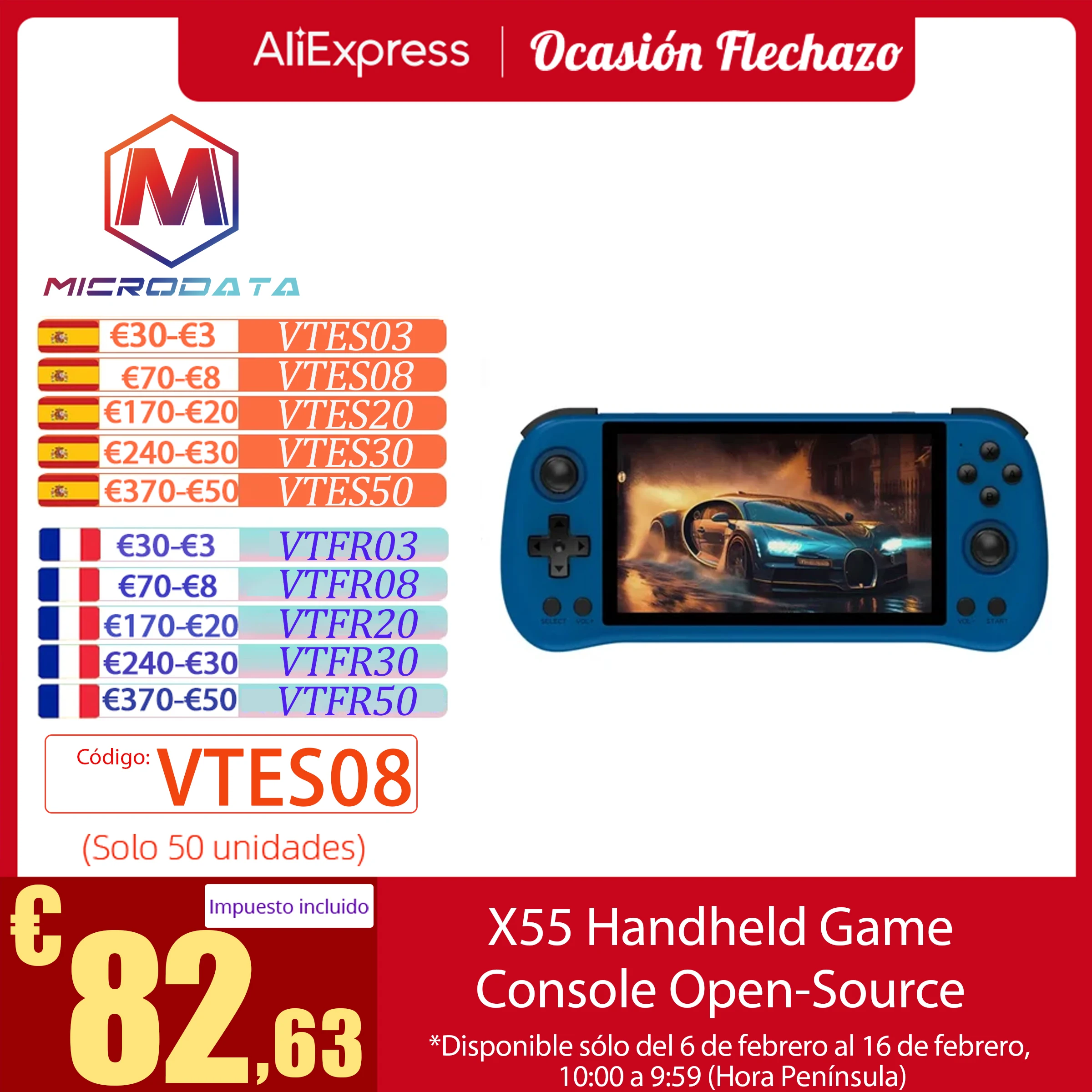 Console Di Gioco Portatile X55 Console Retrò Open-Source Schermo Ips Da 5.5 Pollici 1280*720 Rk3566 Regali Per Bambini