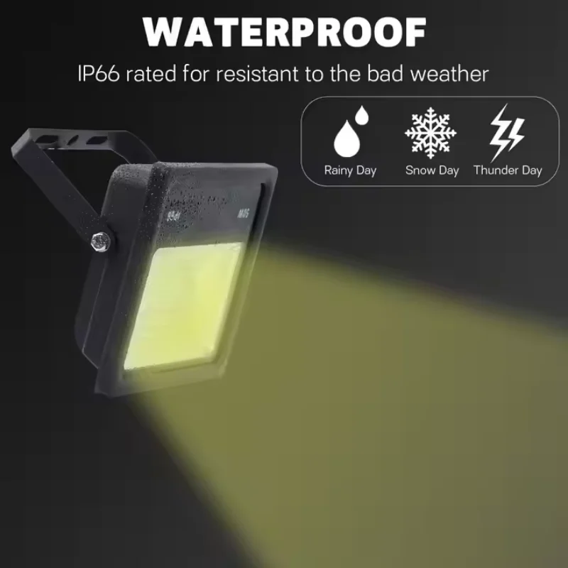 2 PCS DC 12V LED Flood Light 50W 4500lm 6500K Daylight White IP65 Waterproof for Outdoor Security Floodlight Lamp 4