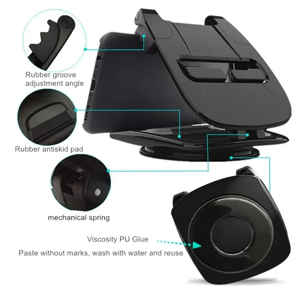 Upgrade Car Phone Holder 360 Degree Rotate Dashboard Non-slip Mat Adjustable Rubber Mount Holder GPS Mobile Phone in Car