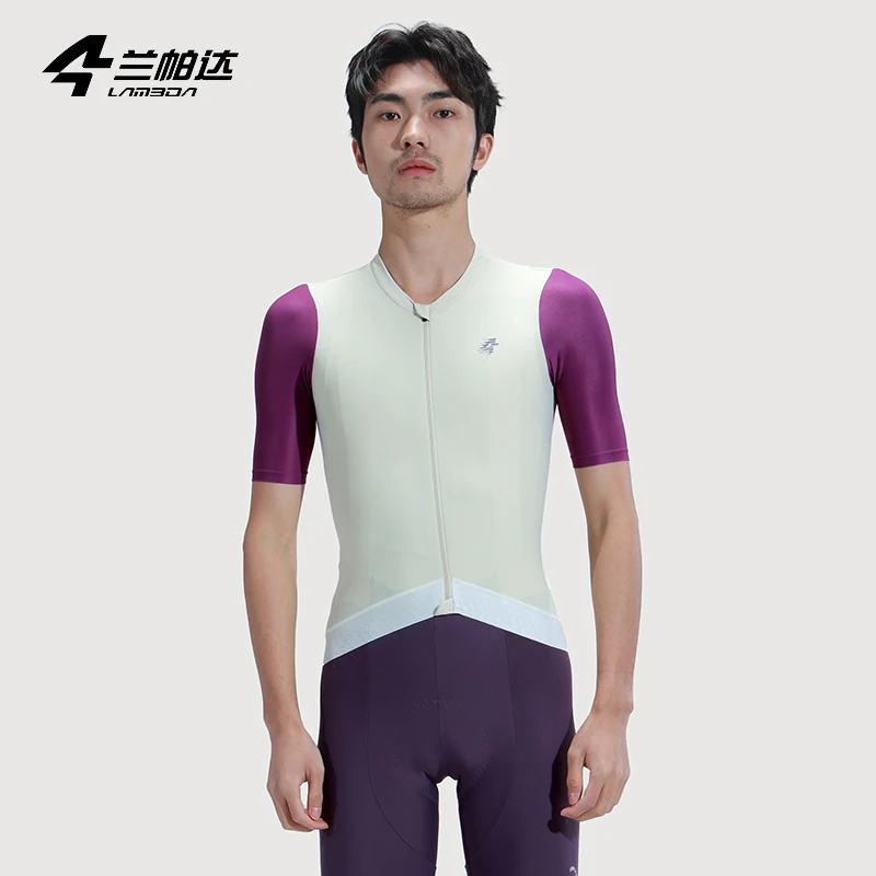 LAMEDA Men's Short Sleeve Cycling Jersey Moisture Wicking Bicycle Top for Road Mountain Bike Lightweight High Elastic Sport 3