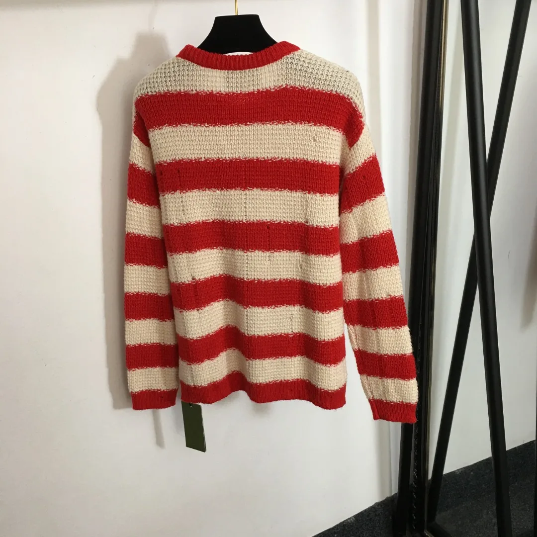 

2023 New Autumn/Winter Fashion Striped Mohair Pullover