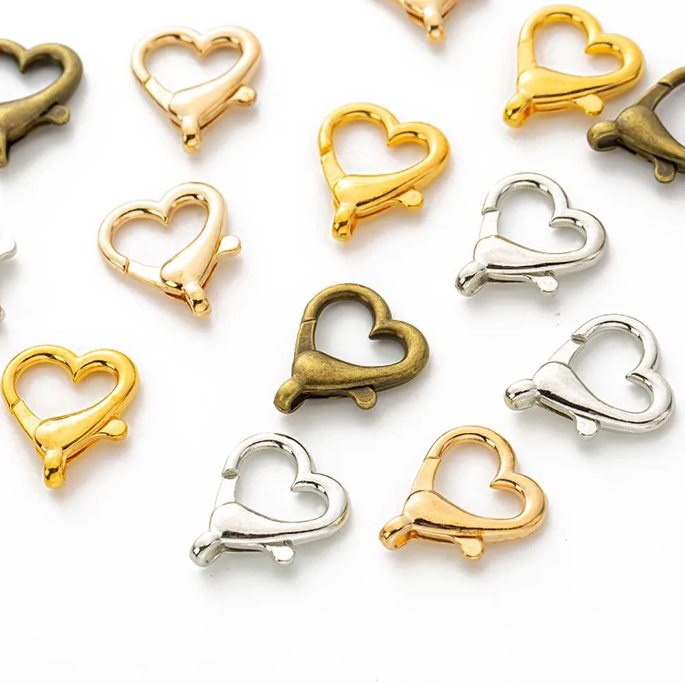 10 Stück Herz Hummer Verschlüsse Haken Schlüssel anhänger Schlüssel ringe Stecker DIY Schlüssel bund Schmuck machen Schlüssel ring Zubehör finden Material