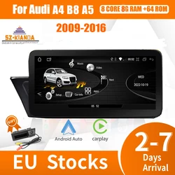 Wireless Carplay Android 13 Car Multimedia Screen For Audi A4 B8 A5 2009-2017 GPS Navi Stereo WIFI 4G SIM Google Playstore