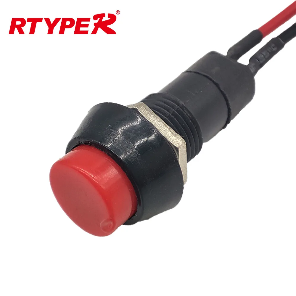 

1Set For DC 12V 2 Wires Momentary Action Press Push Button Switch for Car Vehicle 0090-169