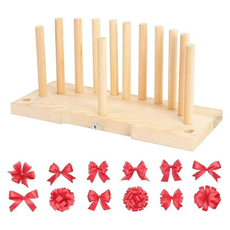 N84R-Wooden Wreath Bow Maker Tool With Size, Portable Bow Tie Machine For Bows On Any Occasion
