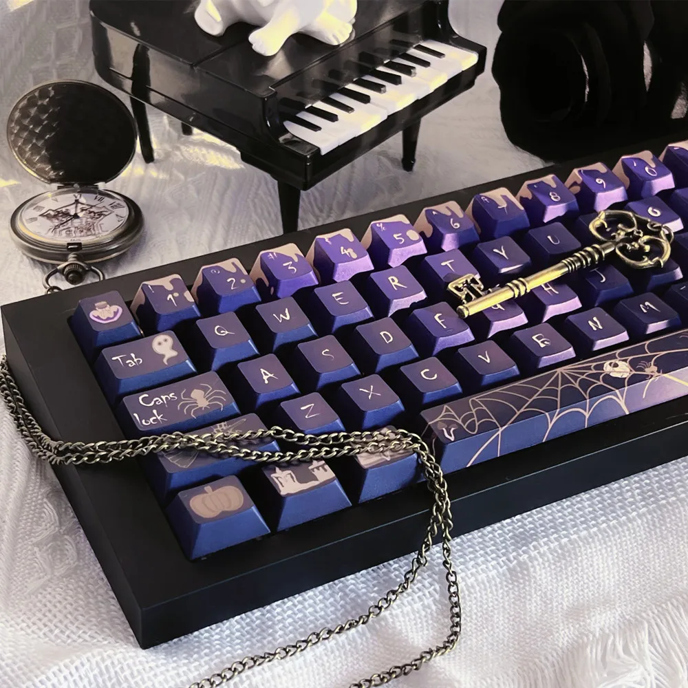 

Witch Feast Keycap Hallowmas Theme 140 Keys Cherry Profile DYE Sublimation PBT ISO Enter For Cross Switches Mechanical Keyboard