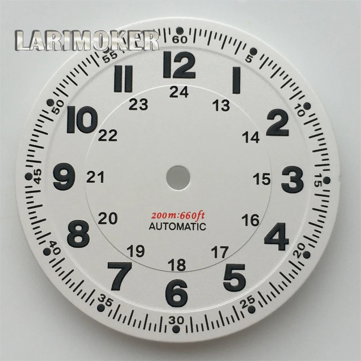 Classic 29mm Pilot Style Watch Dial Face with Arabic Numerals and Hands Set