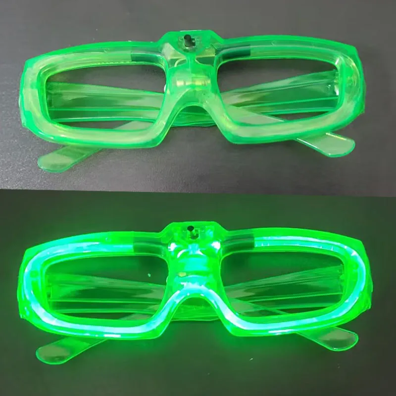 ZIYOUA Confezione da 8 occhiali da festa con luce LED, accessori al neon per adulti e bambini, decorazioni anni '80, occhiali da rave luccicanti