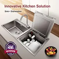 Kitchen Sink Dishwasher Combo Sanitizing Efficient Cleaning System Compact Design 2