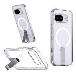 Versatile Magnetic Holder Case with Fusion Wireless Charging Capability for Pixel 9A (Clear)