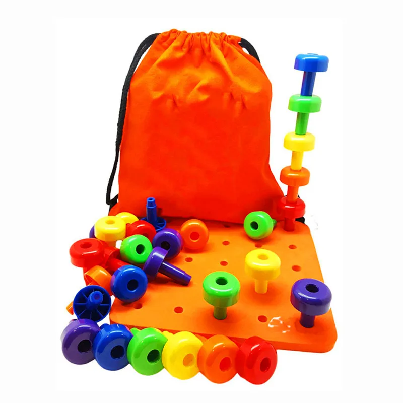 Hot Sale New Hot 30PCS Peg Board Set Montessori Therapy Fine Motor Toy for Toddlers Pegboard Toy For Children