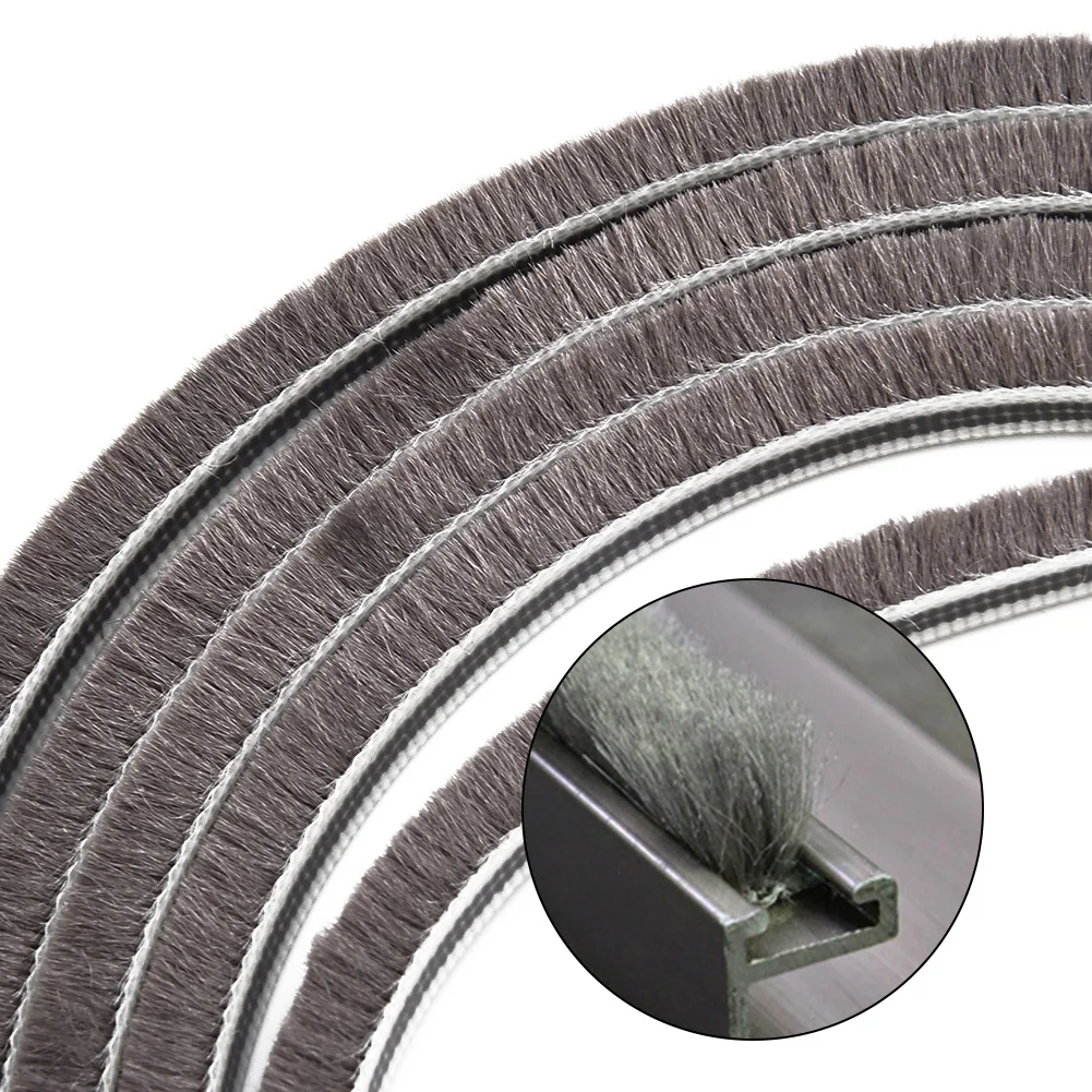 10M Brush Strip Door Window Sealing Strip Sliding Wardrobe Door Sound Insulation Dust Sealing 5mm X 6mm door seal strip window seal strip sealing strip