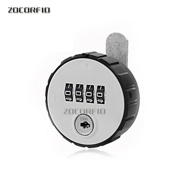 Hardware Drawer Door Anti-theft with Key Drawer Lock Combination Cabinet Cam Lock 4 Digital Round Padlock 2