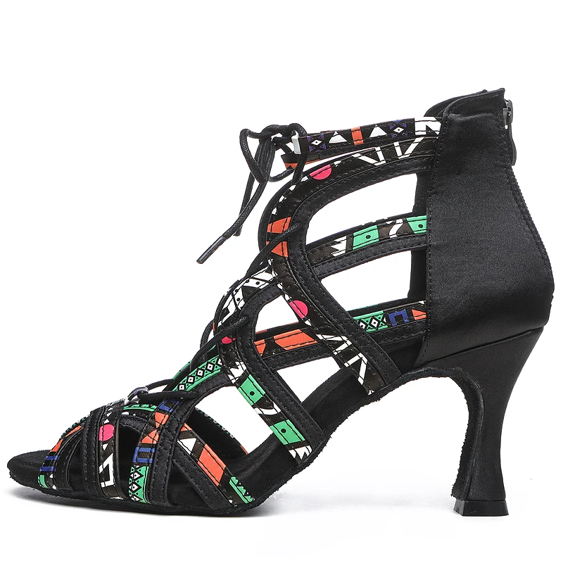 Women Shoes Latin Dance Shoes Cuban Heel Fashion Ballroom Shoes Ladies Dancing Shoes Wedding Tango Dance Sandals JuseDanc