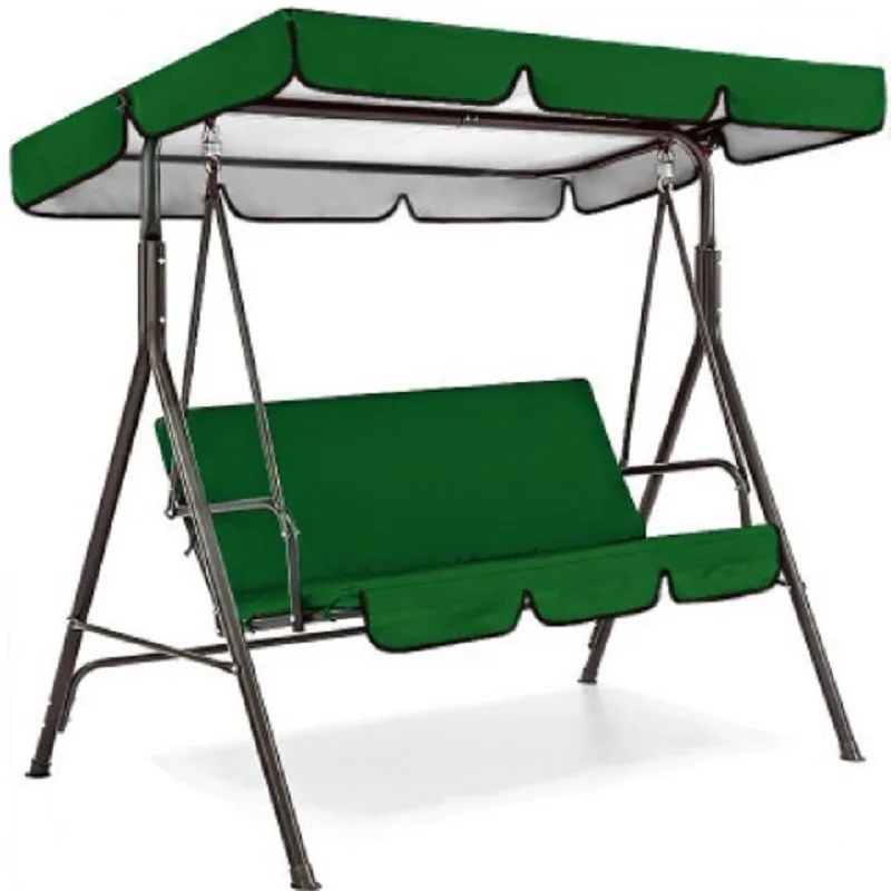 3-Seat Swing Seat and Ceiling Cover Garden Swing Hammock Tent Waterproof UV Protection Courtyard Cover (not include swing) swing cover
