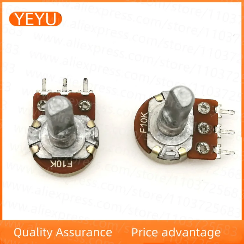 2PCS 16 Type Single Potentiometer F10K 20MM half-shaft 40 Point Stepper Amplifier Volume