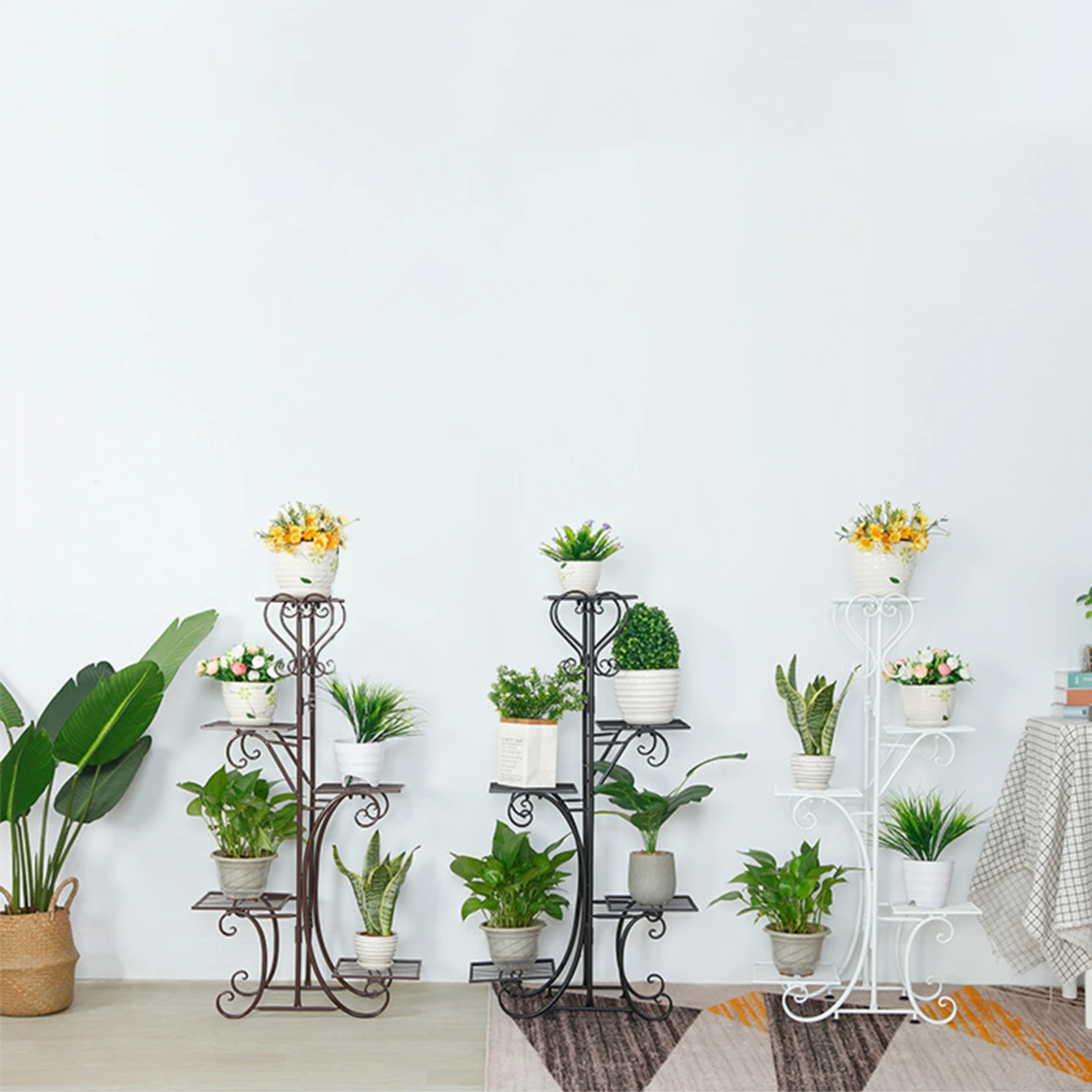 5 Tier Plant Stand and Flower Stand Flower Shelves Planter Rack Storage Organizer Display Indoor Garden Balcony