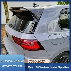 Gloss Black Car Rear Windows Side Spoiler Wing Diffuser Trim for VW Golf 8 MK8 GTI GTD TSI TDI 2020-2023 Car Accessories