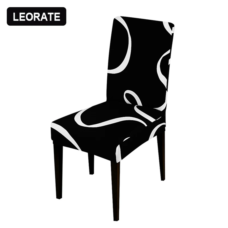 Chair cover stretch universal dining seat printed for kitchen living room home decoration