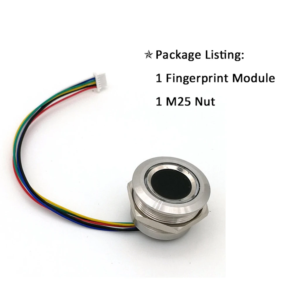 ABIY-R503 Circular Round Ring Indicator LED Control DC3.3V MX1.0-6Pin Capacitive Fingerprint Module Sensor Scanner-19mm