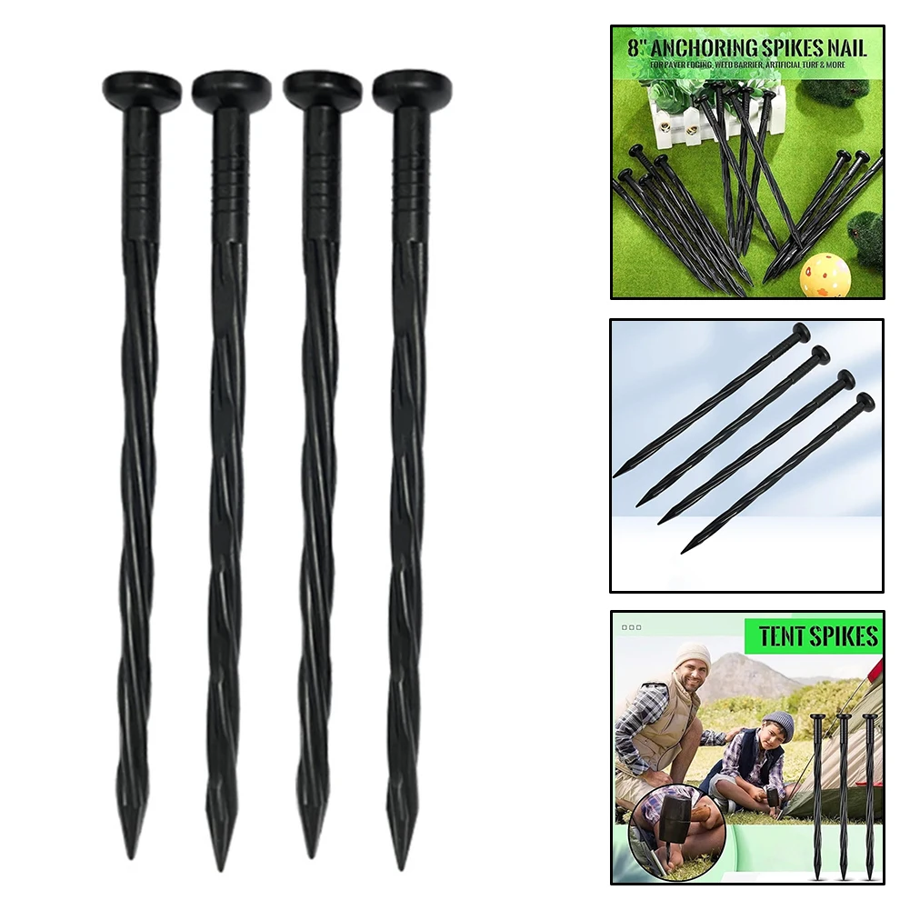 

25PCS Gardening Ground Nails Plastic Ground Stake Pile Barrier Strip Fixing Anchor Bolts Greenhouse Film Prevention