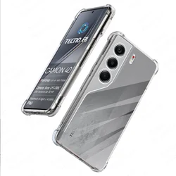Transparent Shockproof Soft Phone Cover | Silicone Protective Case for Camon40 Pro 4G (Transparent)