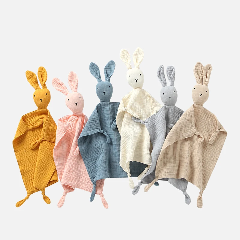 

Baby Cotton Muslin Comforter Blanket Soft Newborn Sleeping Bunny Rabbit Dolls Kids Fashion Sleep Toy Soothe Appease Towel Bibs