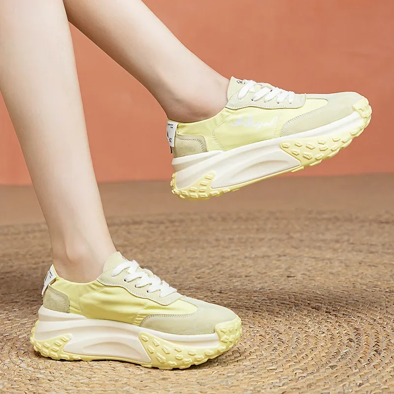 

Forrest Gump Women's Shoes Summer Thick Bottom Sports Pops Shoes Women Hundreds of Breathable Muffin Casual White Shoes
