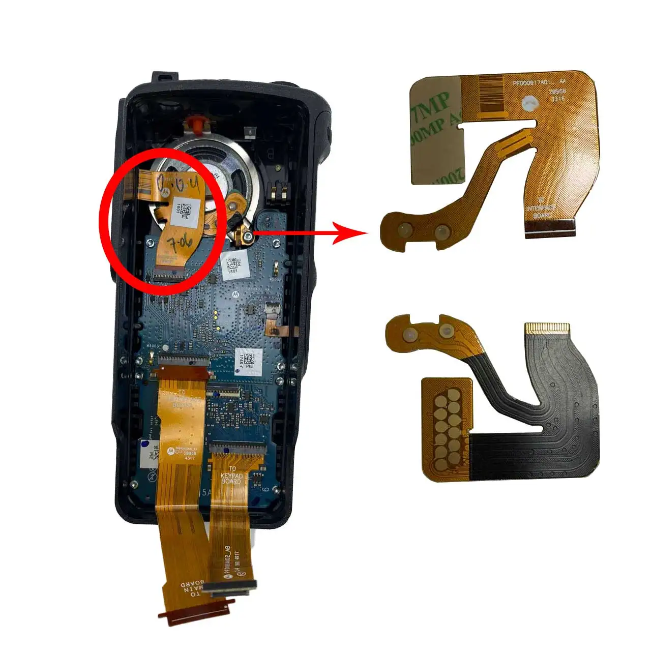 Запасные части кабель для наушников PF000917A01FOR MOTROLA DP4801e