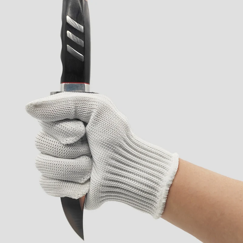 Anti-Cutting Gloves Wear-Resisting Labor Protection Anti-Scraping Anti-Knife  Anti-Fish Kitchen Gloves Gray XL 